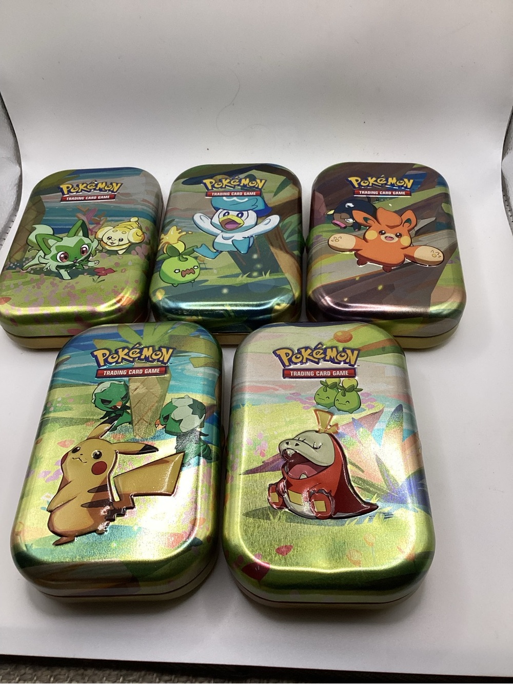 Pokémon PCG Collectible Mini Tins - Pikachu & Grass Starters EMPTY